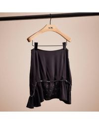 COACH - Restored Short Silk Skirt - Lyst