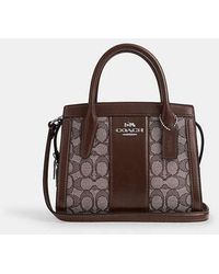 COACH - Andrea Carryall Bag - Brown | Cotton - Lyst
