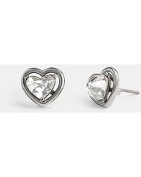COACH - Halo Heart Stud Earrings - Lyst