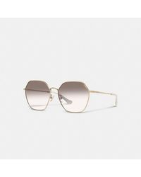 coach thin metal pilot sunglasses