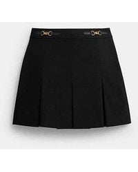 COACH - Sculpted C Faltenrock Aus Recyceltem Polyester - Lyst