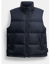 COACH - Tonal Signature Down Vest - Lyst