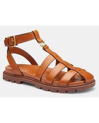 COACH - Sculpted C Fisherman Sandal - Lyst