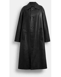 COACH - Manteau Mac En Cuir En Pour Hommes, Taille - Lyst