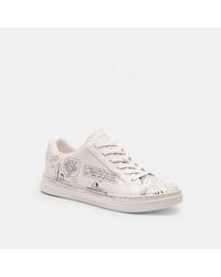 COACH - X Peanuts High Line Sneaker With Newspaper Print - Lyst