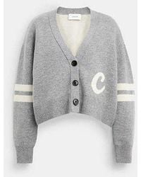 COACH - Cropped Caridgan Mit Signature Schriftzug - Lyst