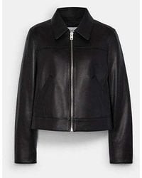 COACH - Leather Jacket - Lyst