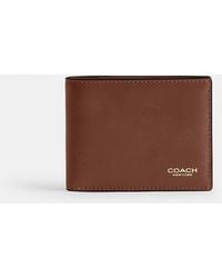 COACH - Slim Billfold Wallet - Lyst