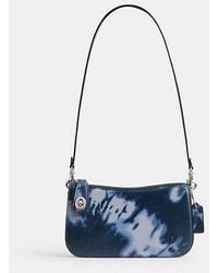 COACH - Penn Shoulder Bag With Tie Dye Print /blue | Leather - Lyst
