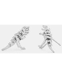COACH - Pavé Skeletal Rexy Stud Earrings - Lyst