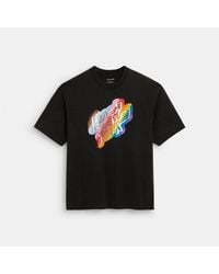 COACH - T-shirt New York arc-en-ciel en coton biologique - Lyst