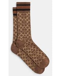 COACH - Signature Calf Socks - Lyst