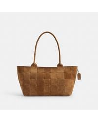 COACH - Ego Large Tote Bag In Upcrafted Suede - Lyst