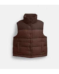 COACH - Signature Down Vest - Lyst