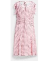 COACH - Printed Maxi Dress - Lyst