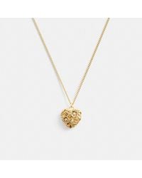 COACH - Vintage Heart Pendant Necklace - Lyst
