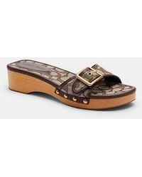 COACH - Margot Wooden Sandal - Lyst