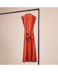 COACH - Restored Long Shirt Dress With Side Slit - Lyst