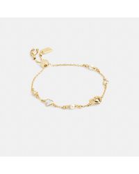 COACH - Pearls And Heart Slider Bracelet - Lyst