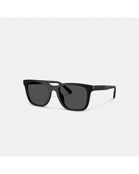 COACH - C Hardware Textured Temple Square Sunglasses - Lyst