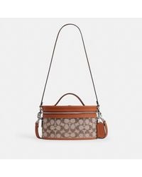 COACH - Trail Bag In Crystal Signature Jacquard - Lyst