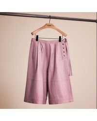 COACH - Restored Leather Culottes - Lyst