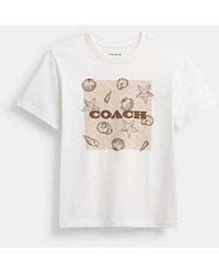 COACH - Camiseta Clásica De Corte Cuadrado De Firma - Lyst