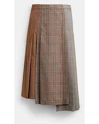 COACH - Pleated Heritage Skirt - Lyst