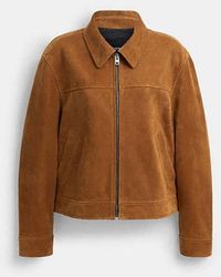 COACH - Suede Jacket - Lyst
