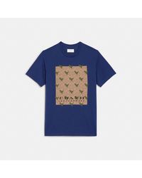 COACH Signature Rexy T Shirt In Organic Cotton - Blue