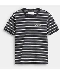 COACH - Camiseta Ringer de firma a rayas - Lyst