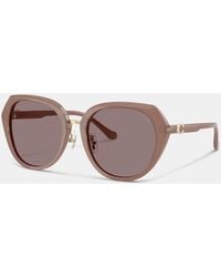 COACH - Maxi Sculpted C Oversized Round Sunglasses - Lyst