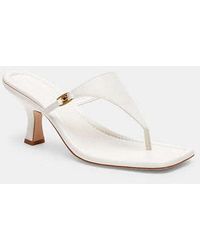 COACH - Heritage C Plaque Thong Sandal - Lyst