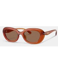 COACH - C Hardware Round Sunglasses - Lyst