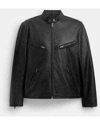 COACH - Leather Racer - Lyst