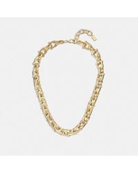 COACH - Chunky Signature Chain Link Necklace - Lyst