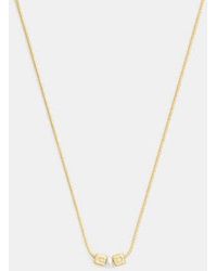 COACH - Cube Pearl Rondelle Pendant Necklace - Lyst