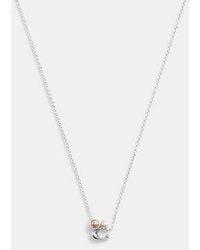 COACH - Pearl And Padlock Pendant Necklace - Lyst