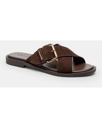 COACH - Crisscross Buckle Sandal - Lyst