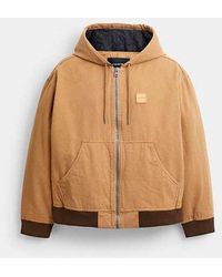COACH - Canvas Zip Hoodie - Lyst