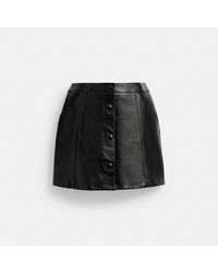 COACH - Patent Leather Mini Skirt - Lyst