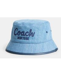 COACH - Sombrero de pescador de tela vaquera - Lyst