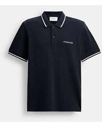 COACH - Signature Trim Polo - Lyst