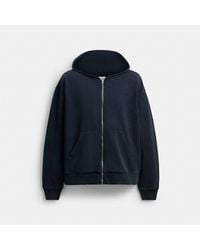 COACH - Garment Dyed Zip Hoodie - Lyst