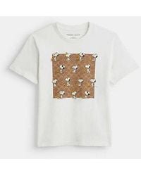 COACH - Coach X Peanuts Snoopy T-Shirt - Lyst