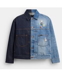COACH - Brain Dead Split Denim Jacket - Lyst