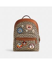 COACH - Disney X Charter Backpack In Signature Textile Jacquard With Patches - Lyst