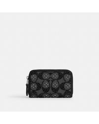 COACH - Essential Small Zip Around Card Case In Crystal Signature Jacquard - Lyst