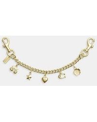COACH - Goldfarbene Swagger-Kette Mit Anhängern - Lyst