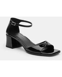 COACH - Block Heel Sandal - Lyst